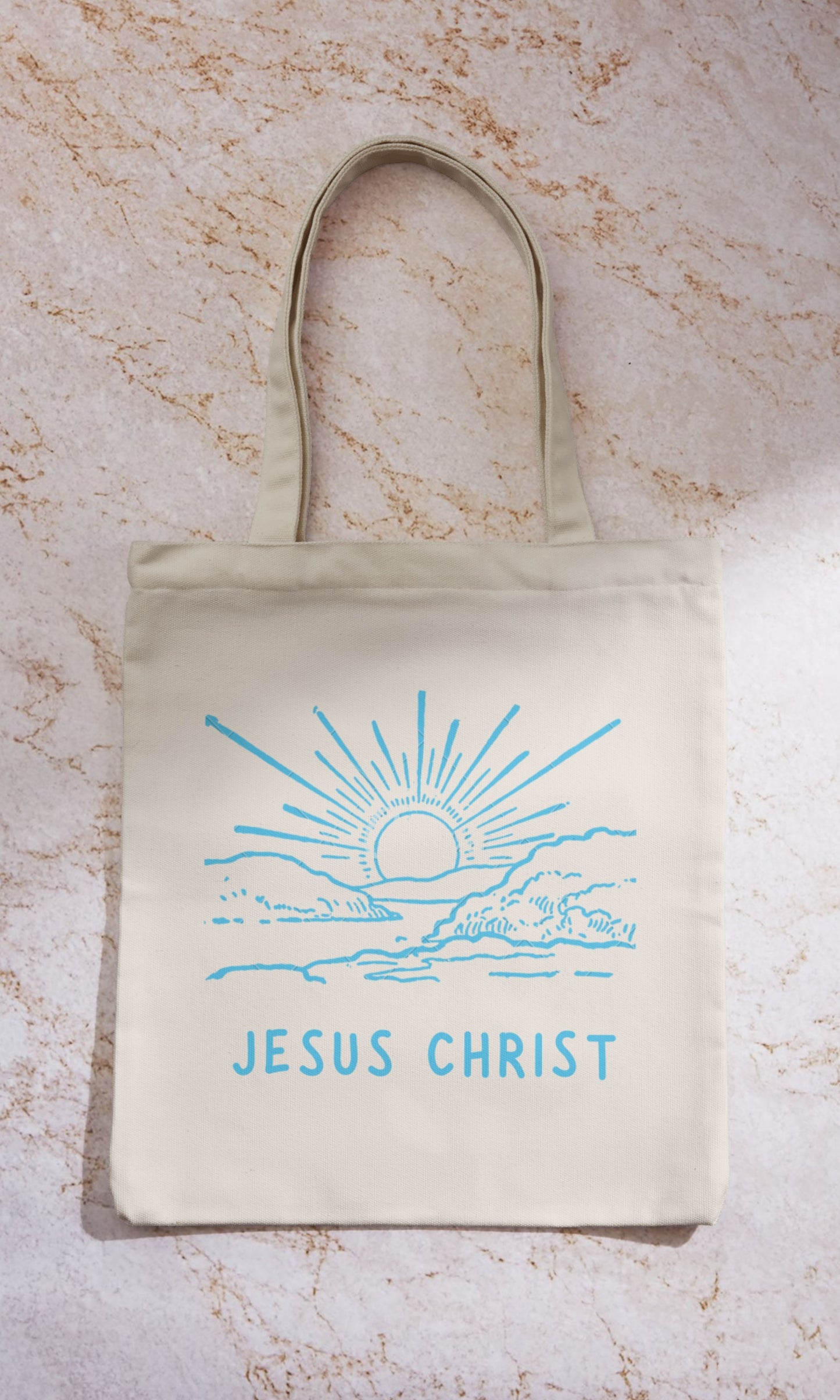 Jesucristo al atardecer Bolsa de tela