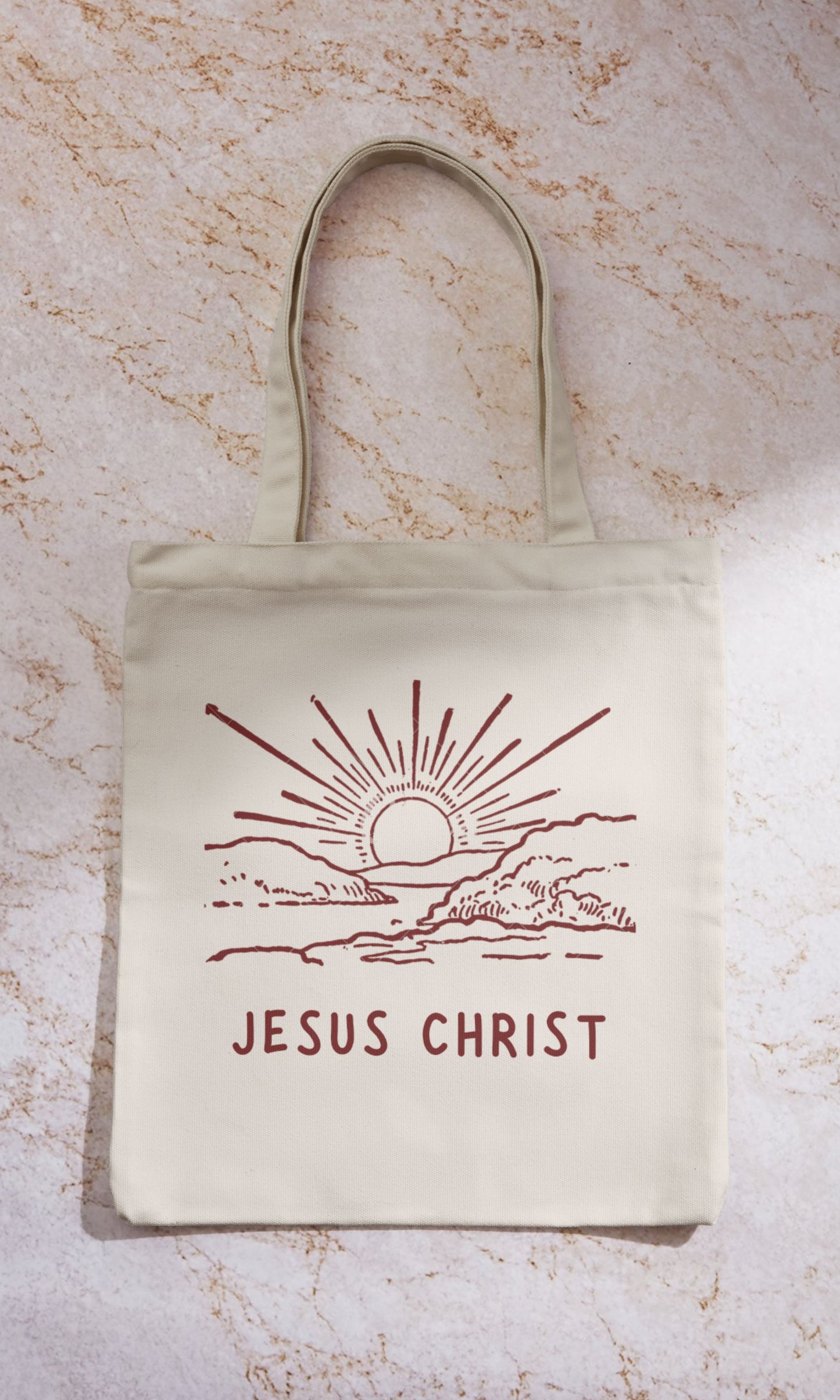 Jesucristo al atardecer Bolsa de tela