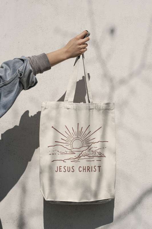 Sunset Jesus Christ Tote Bag