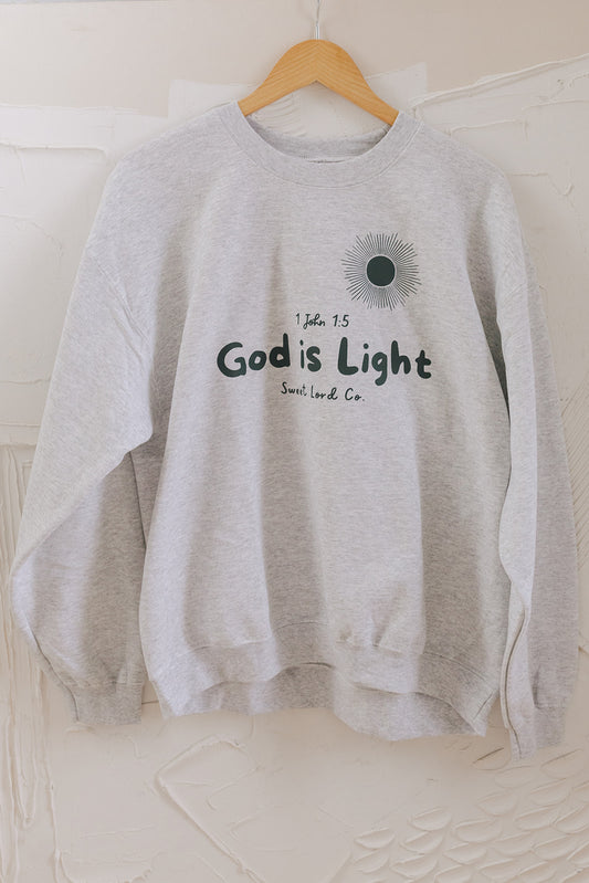 God is Light 1 John 1:5 - Crew Sweatshirt