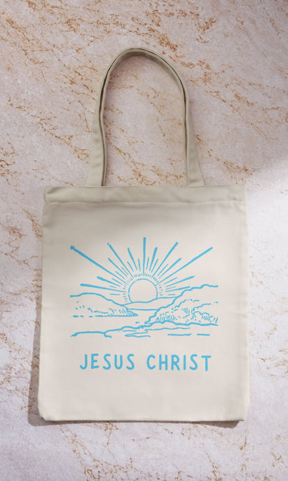 Jesucristo al atardecer Bolsa de tela