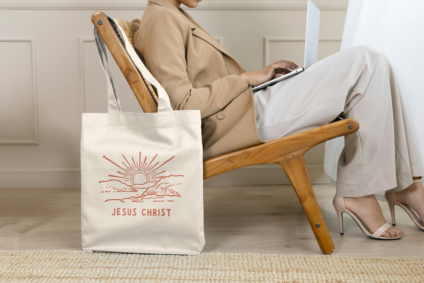 Sunset Jesus Christ Tote Bag